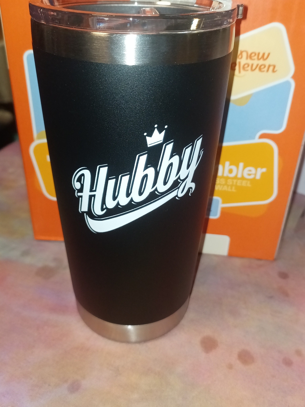 HUBBY-Black Stainless Steel Tumbler - Insulated Travel Cup